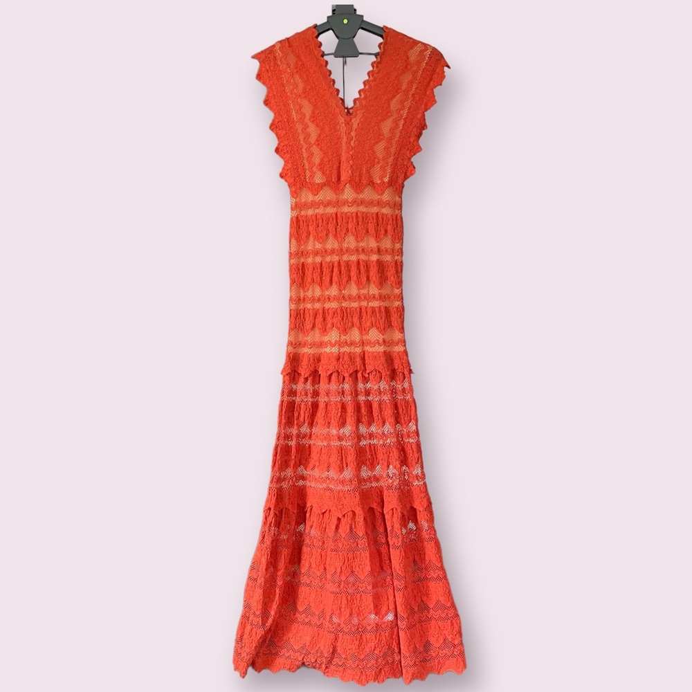 NIGHTCAP: New Sierra Lace Dress in Coral